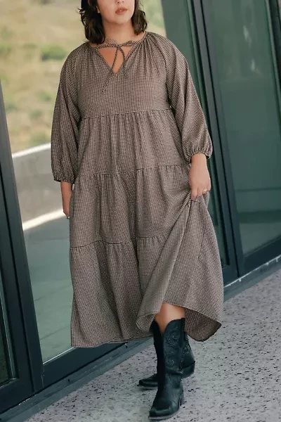 Whimsy + Row Mandy Gingham Midi Dress