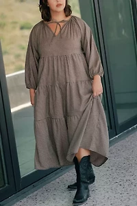 Whimsy + Row Mandy Gingham Midi Dress