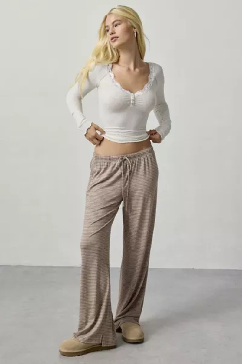 Out From Under Diana Layering Lace-Trim Henley Top