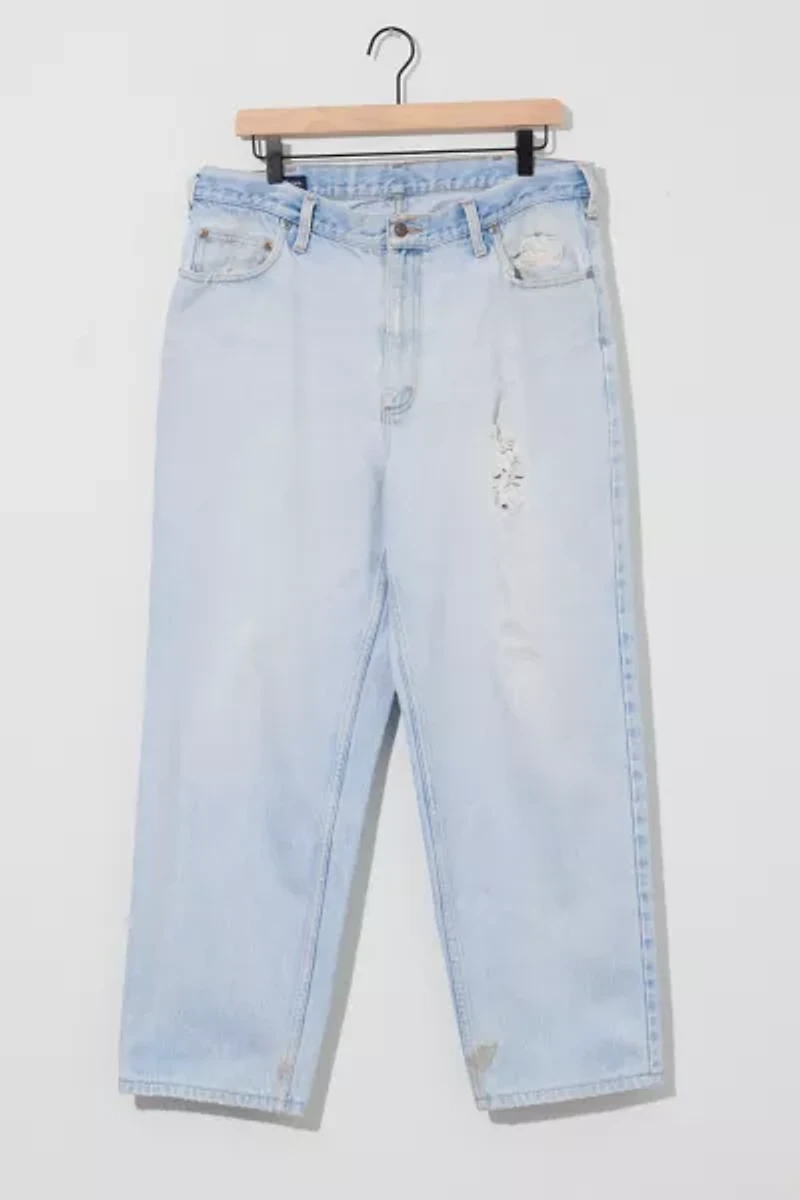 Vintage 1990s Lands' End Distressed Light Wash Denim Jeans