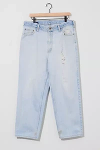 Vintage 1990s Lands' End Distressed Light Wash Denim Jeans