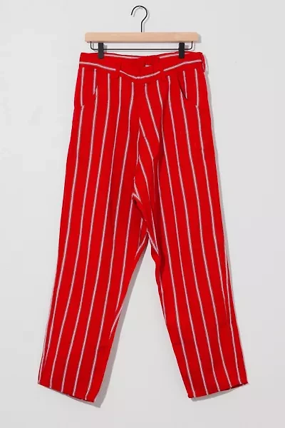 Vintage 1980s Hand Sewn Red Stripe Cotton Jeans
