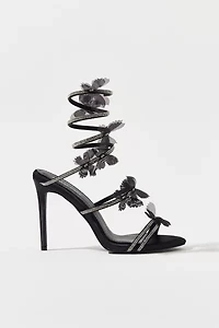 Azalea Wang Aryana Rhinestone Ankle Wrap Sandal