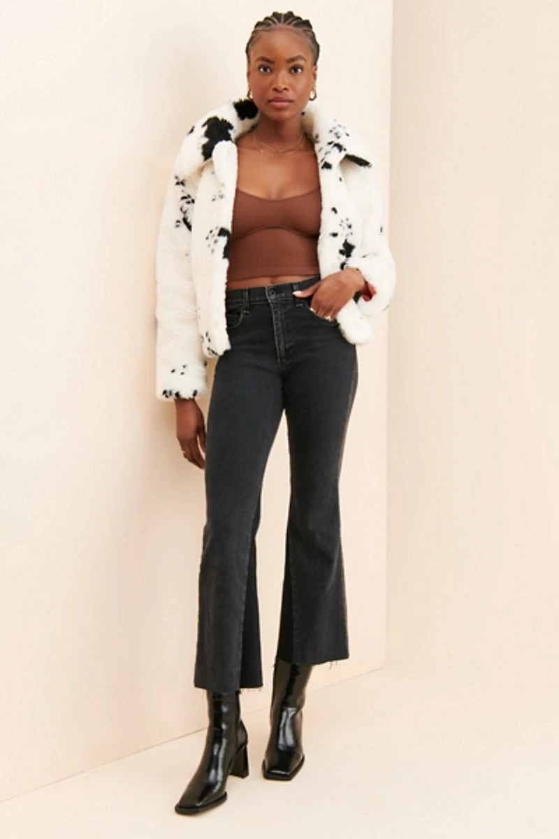 Juicy Couture Spotted Faux Fur Jacket
