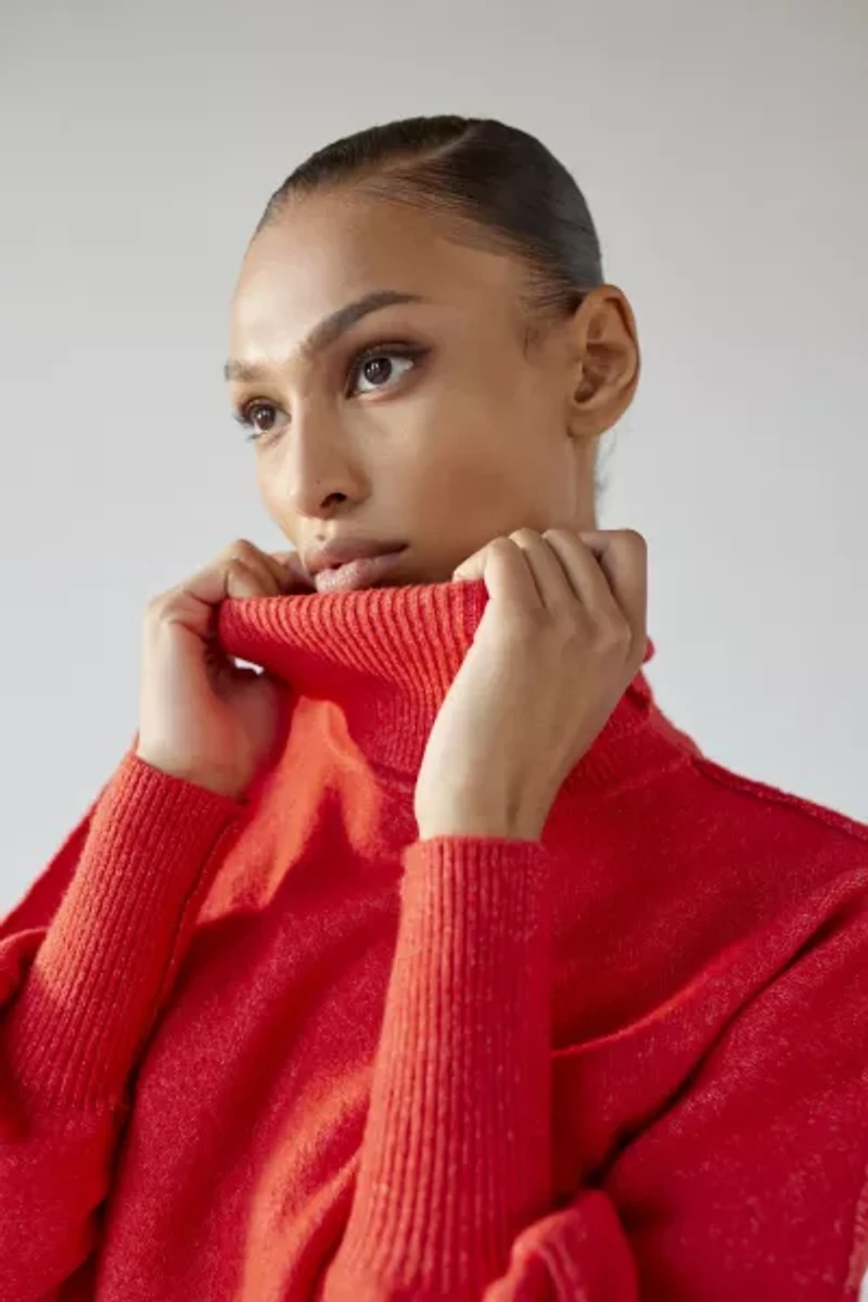 UO Finley Cropped Turtleneck Sweater