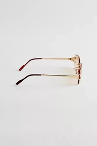 Carter Rimless Rectangle Sunglasses