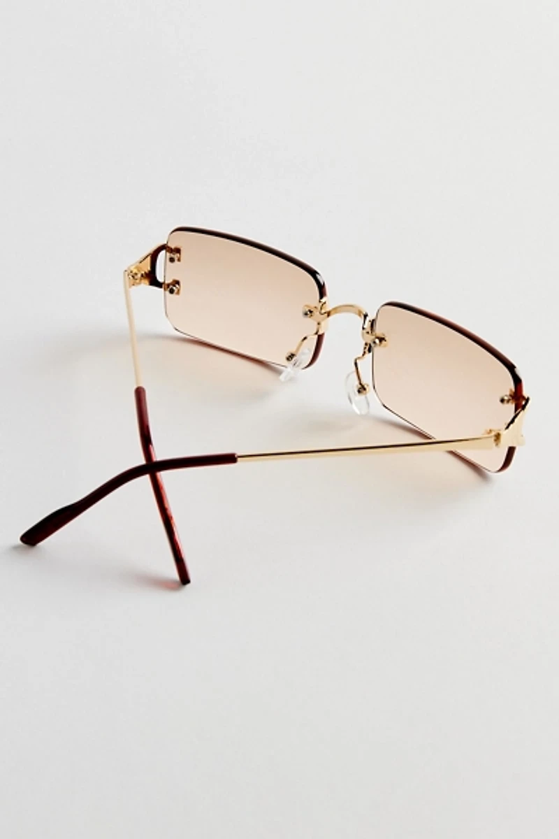 Carter Rimless Rectangle Sunglasses