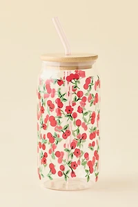 Classic Patterned To-Go Glass Tumbler