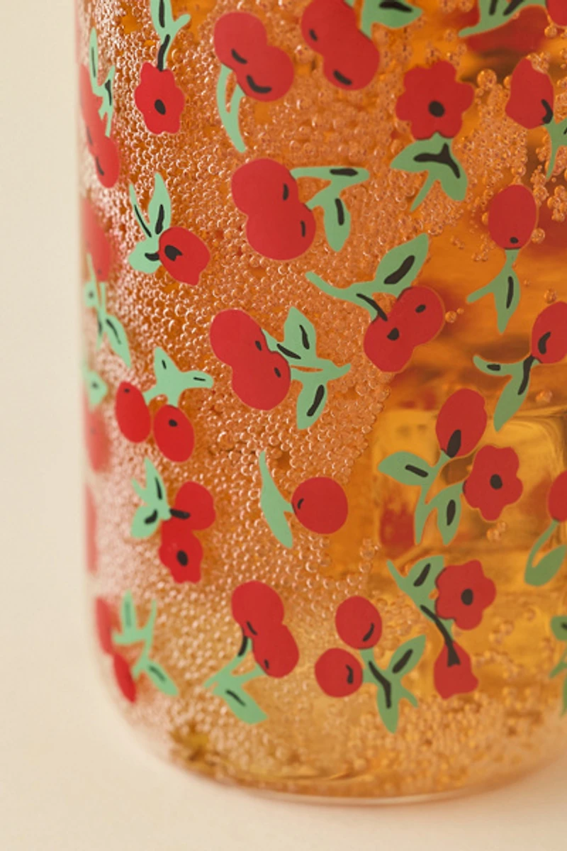 Classic Patterned To-Go Glass Tumbler