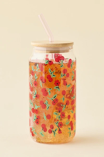 Classic Patterned To-Go Glass Tumbler