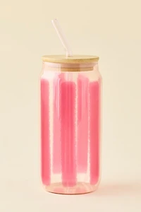 Classic Patterned To-Go Glass Tumbler