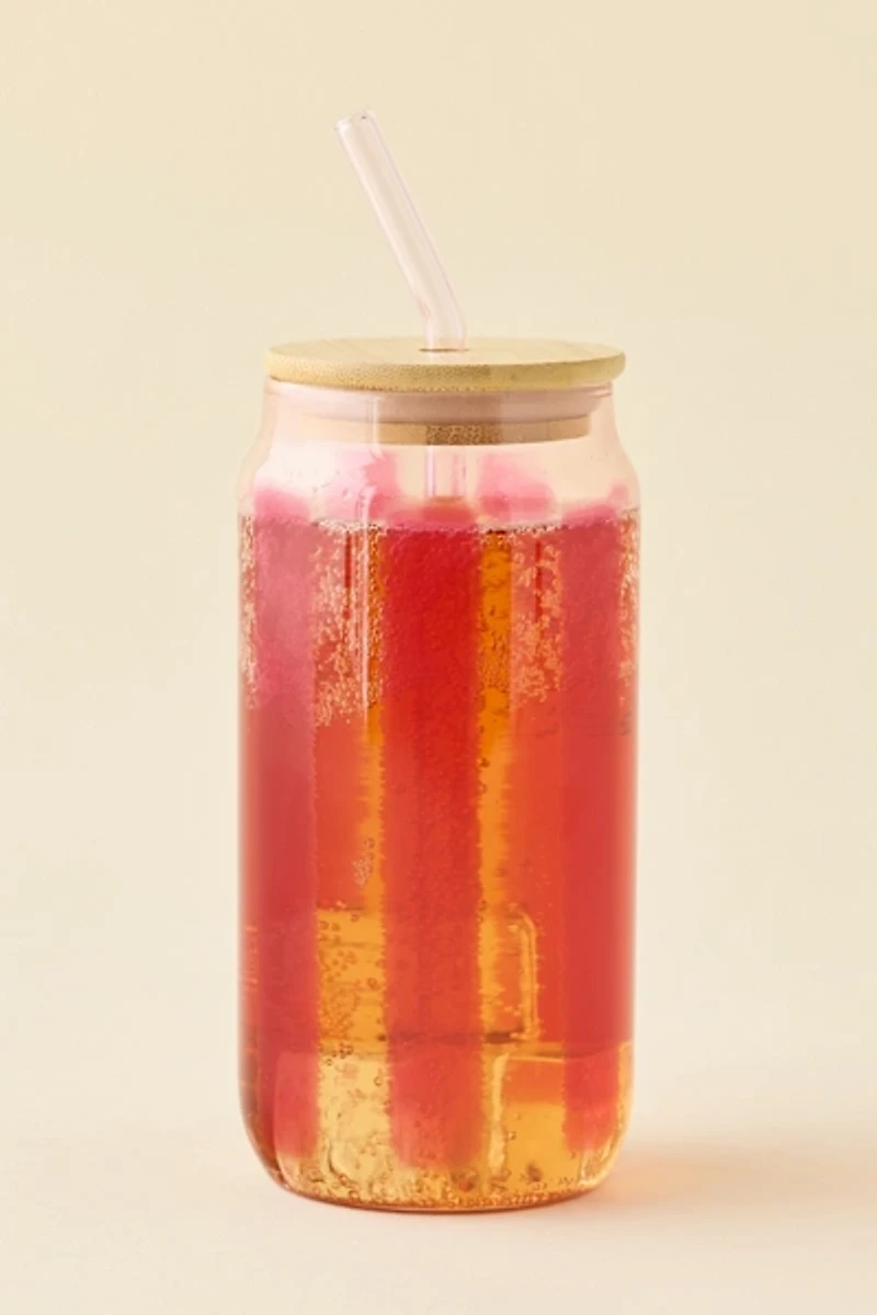 Classic Patterned To-Go Glass Tumbler
