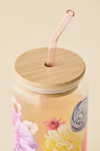 Classic Patterned To-Go Glass Tumbler