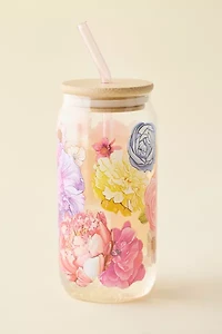 Classic Patterned To-Go Glass Tumbler