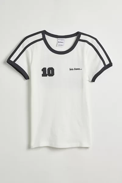 iets frans... Soccer Stripe Ringer Baby Tee