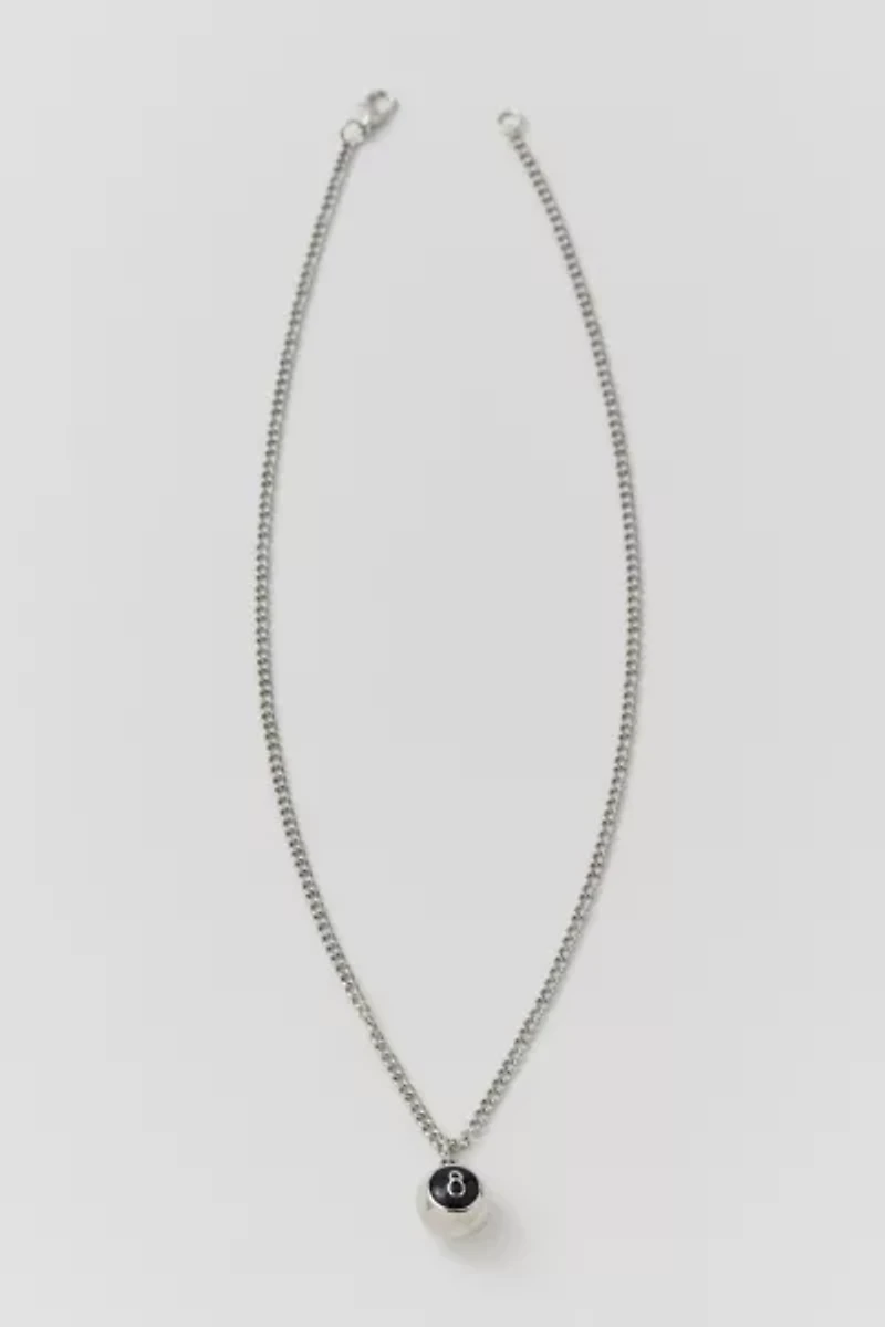 8-Ball Stainless Steel Pendant Necklace
