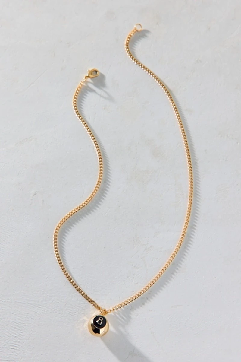 8-Ball Stainless Steel Pendant Necklace