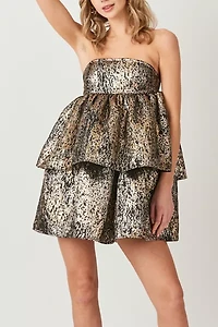 Amy Lynn Sara Strapless Ruffle Mini Dress