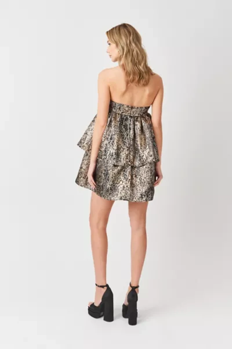 Amy Lynn Sara Strapless Ruffle Mini Dress