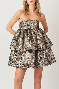 Amy Lynn Sara Strapless Ruffle Mini Dress