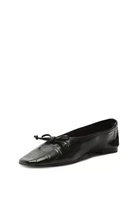 Schutz Arissa Leather Croc Ballet Flat