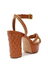 Schutz Kathleen Braided Leather Platform Sandal