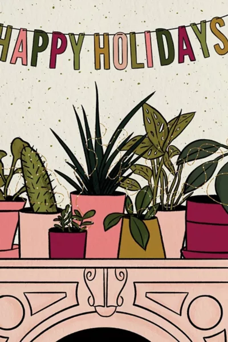 Boss Dotty House Plant Holiday Greeting Card