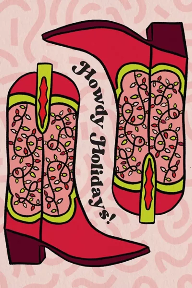 Boss Dotty Howdy Holidays Greeting Card