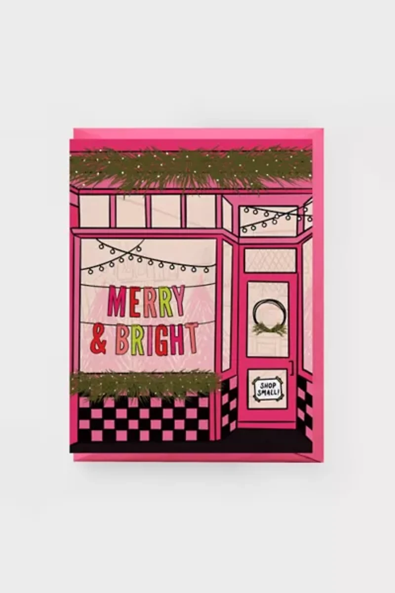 Boss Dotty Window Shop Holiday Greeting Card