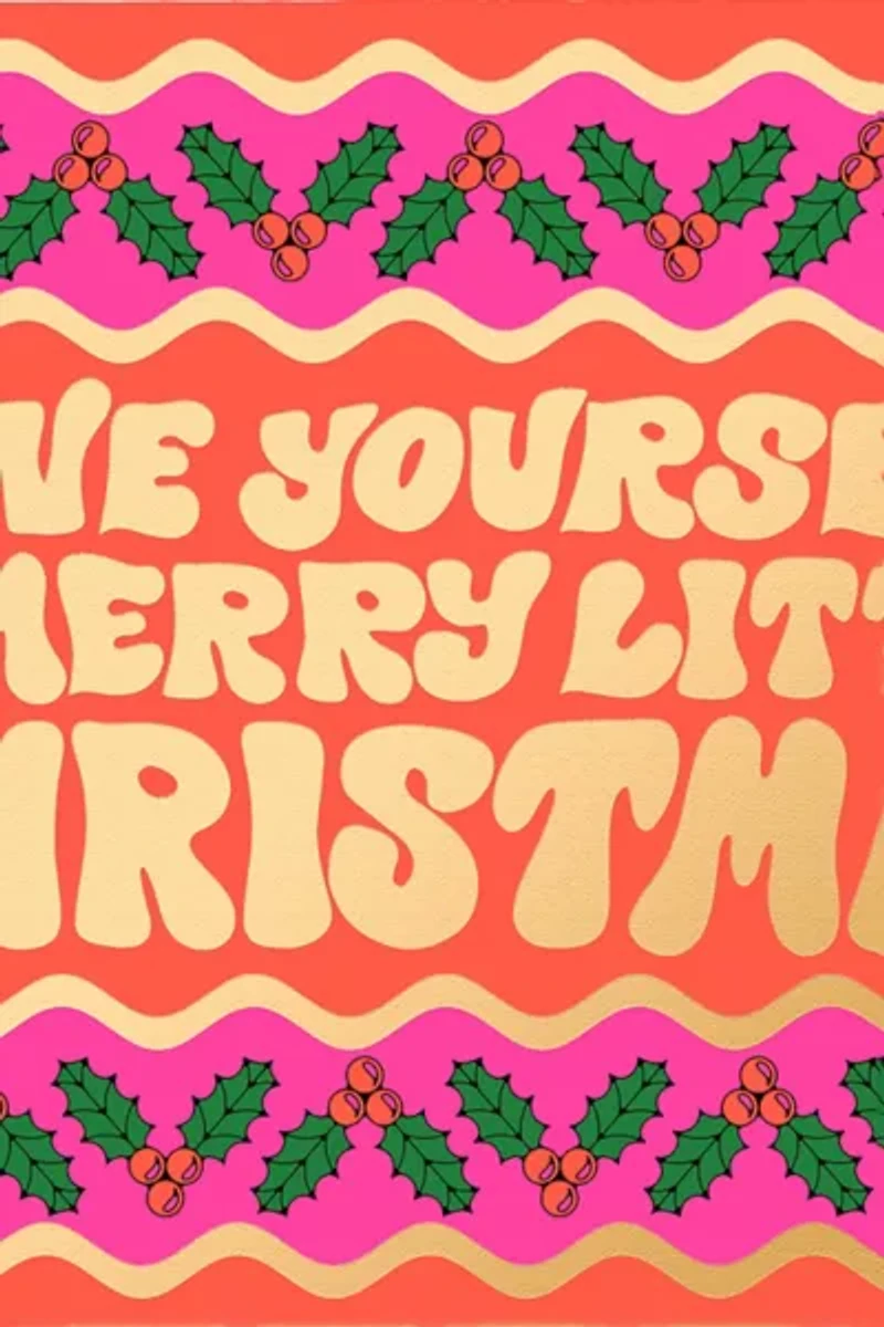 Red Cap Christmas Sweater Holiday Greeting Card