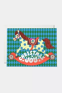 Red Cap Holiday Horse Greeting Card