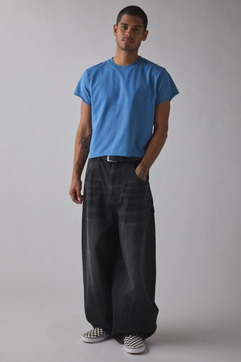 ReMADE By UO Boxy Cropped Raw Cut Tee