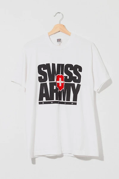 Vintage 1990s Swiss Army Knife Spell Out Graphic T-Shirt Single Stitch