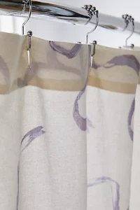 Printed Bows Cotton Shower Curtain