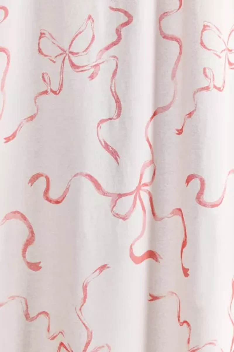 Printed Bows Shower Curtain