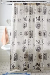 Coastal Vibes Patterned Shower Curtain