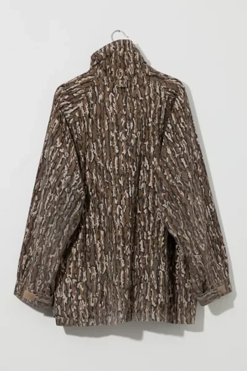 Vintage 1980s Distressed Tree Bark Camo Rain Parka