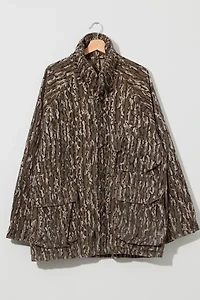 Vintage 1980s Distressed Tree Bark Camo Rain Parka