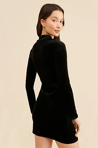 Vero Moda Velour Cut-Out Mini Dress