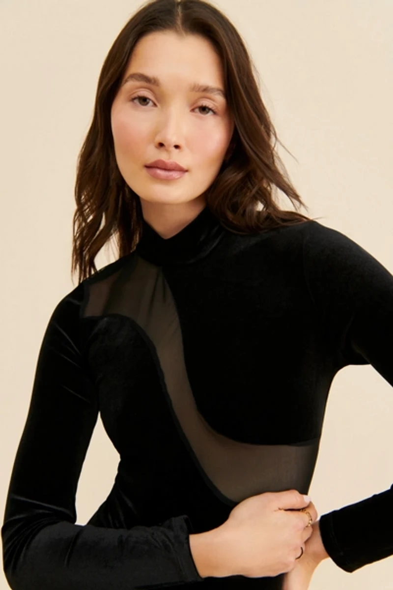Vero Moda Velour Cut-Out Mini Dress