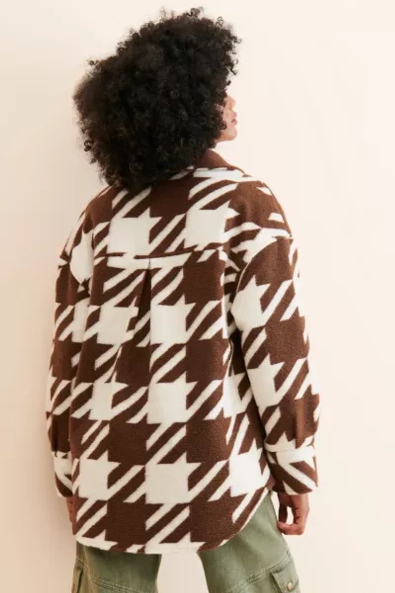 Native Youth Jerrod Houndstooth Shirt Jacket