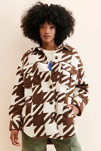 Native Youth Jerrod Houndstooth Shirt Jacket