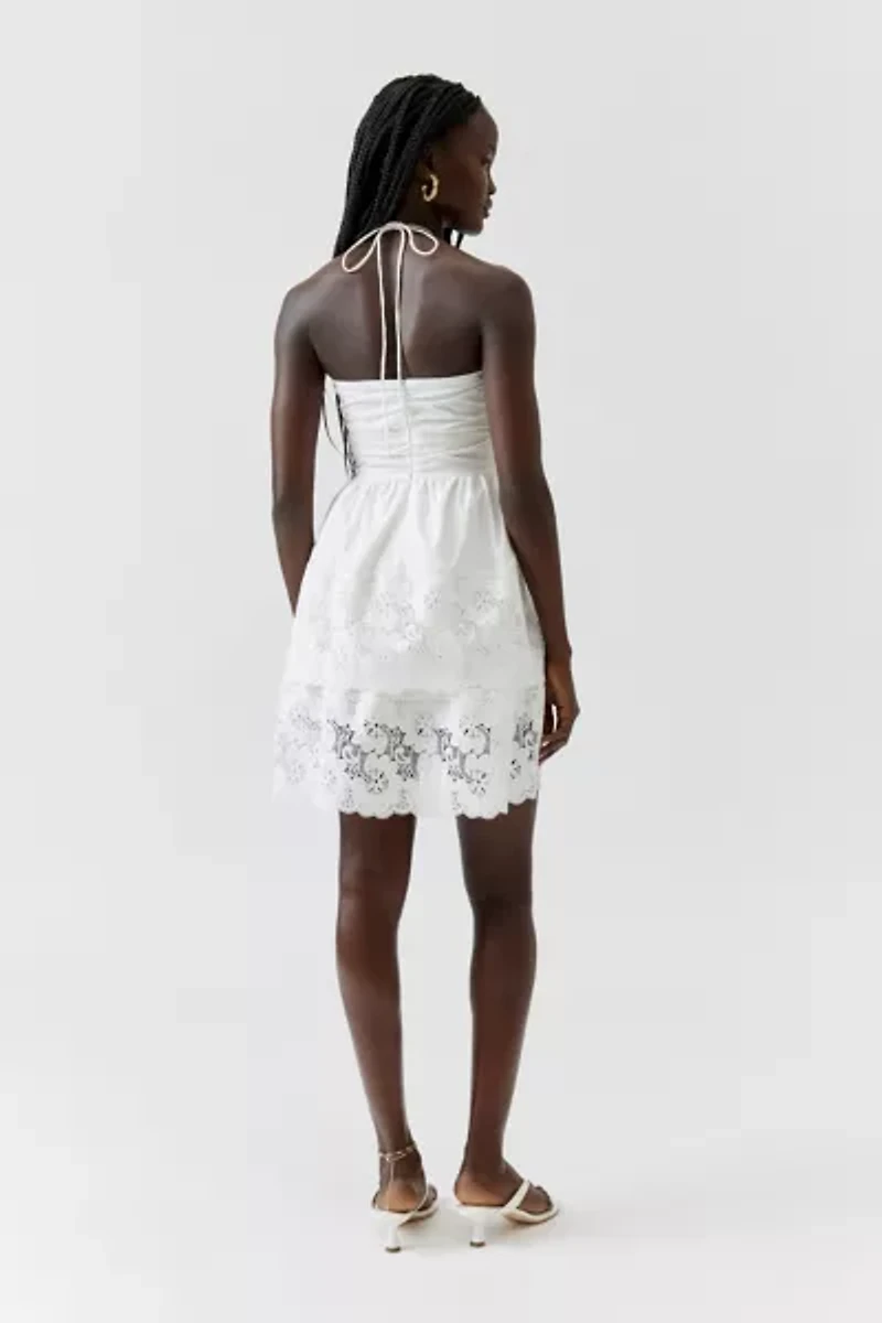 Glamorous Lace Halter Mini Dress