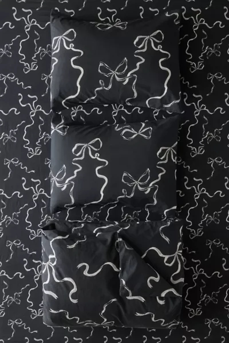 Painted Bows Duvet Cover Set