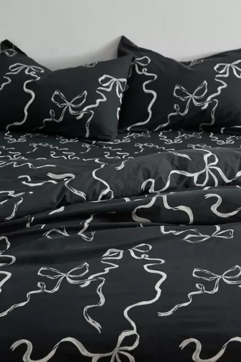 Painted Bows Duvet Cover Set