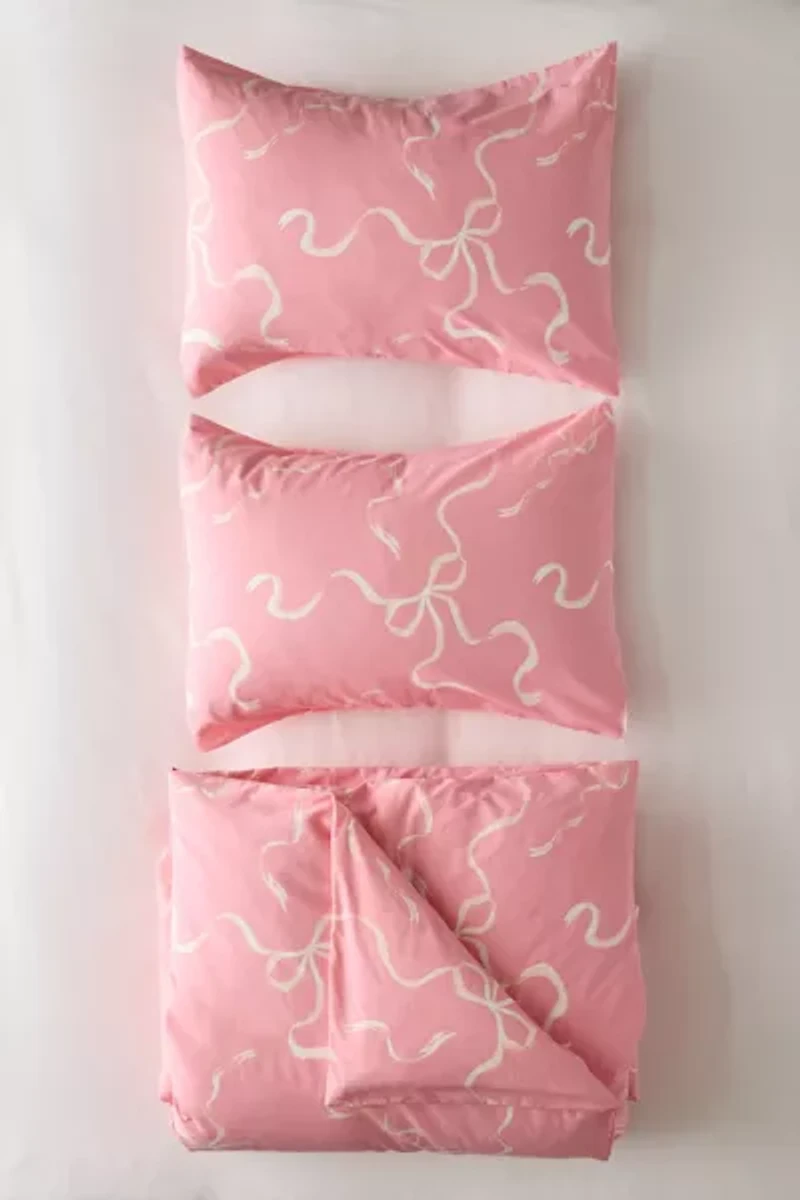 Painted Bows Duvet Cover Set
