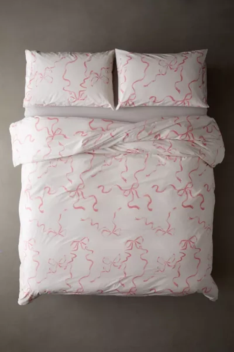 Painted Bows Duvet Cover Set