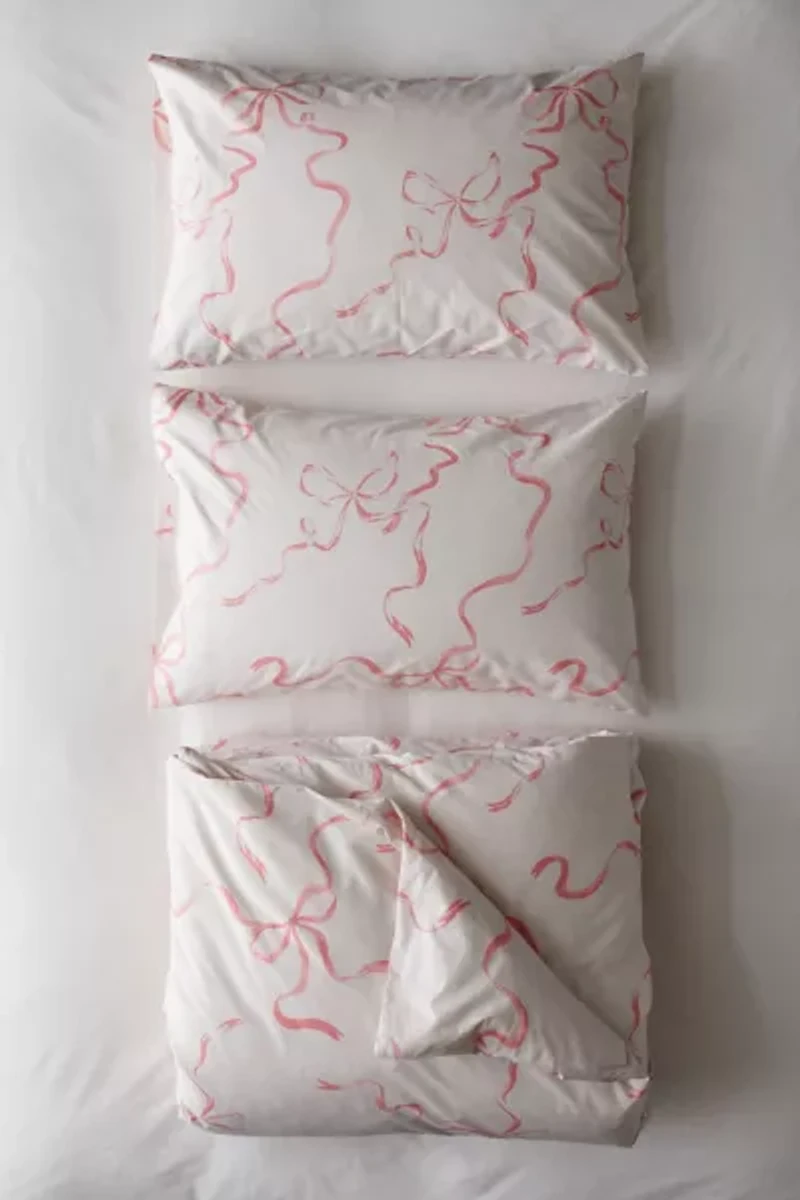 Painted Bows Duvet Cover Set