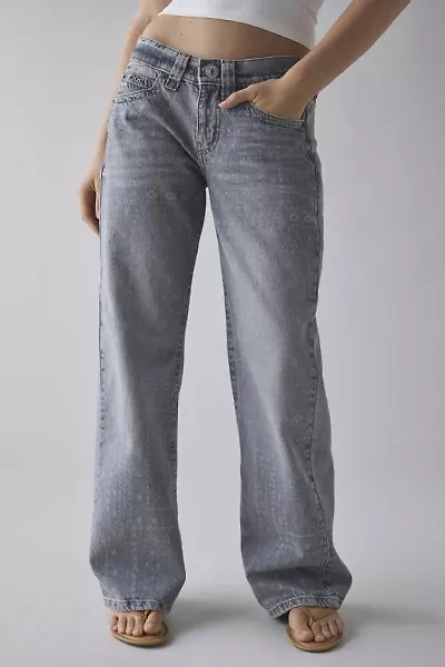 BDG Kayla Printed Low-Rise Slouchy Jeans