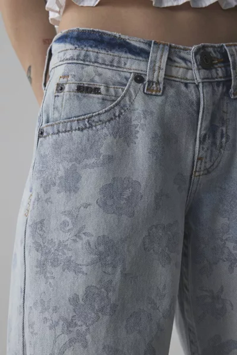 BDG Kayla Printed Low-Rise Slouchy Jean
